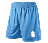Mens Number Printed Sport Shorts Football Shorts Gym XS-XXL (UK, Alpha, S, Regular, Regular, Sky)