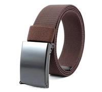 Men's Nylon Braided Elastic Belt with Metal Buckle, Unisex Casual Braided Belt.