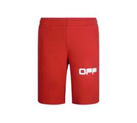 Men's Off-White Airport Tape Design Red Sweat Shorts