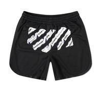 Men's Off-White CO VIRGIL ABLOH Rubber Strap Mesh Casual Shorts Black OMCI005S201010031088 L