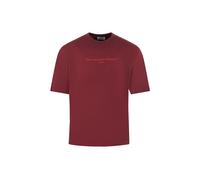 Men's Off-White Skate Fit How Was Your Delivery Logo Dark Red T-Shirt