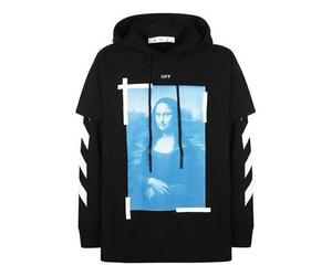 Men's Off-White SS21 Mona Lisa Printing Black OMBB051R21FLE0011001 XS