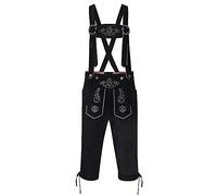 Mens Oktoberfest Bavarian Beer Fancy Costume Lederhosen Men’s German Bavarian Oktoberfest Costume Beer Fancy Costumes for Halloween Dress Up Party and Beer Festival Black