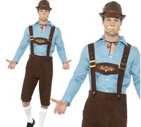 Mens Beer Fest Costume Lederhosen German Festival Oktoberfest Adult Fancy Dress