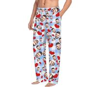Men's Oktoberfest Lederhosen Style Drawstring Pockets Pants - Bavarian Festival Trousers with Traditional Print, Comfortable Stretch Polyester for Beer Fest & Costume Events Light Blue