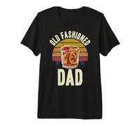 Mens Old Fashioned Dad Bourbon Drinker Whiskey Father's Day Premium T-Shirt