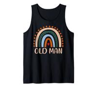 Mens Old Man Rainbow, Boho Rainbow Old Man, Cool Dad Fathers Day Tank Top