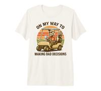 Mens On My Way to Making Bad Decisions - Funny Golf Golfer Premium T-Shirt