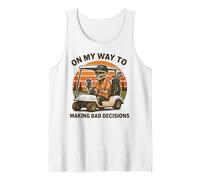 Mens On My Way to Making Bad Decisions - Funny Golf Golfer Tank Top