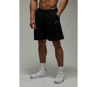 Men's One More Rep Camo Loose Fit 7inch Short | Black | Size Medium | BOOHOOMAN