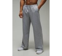 Men's One More Rep Wide Leg Jogger | Grey Marl | Size 4X-Large | BOOHOOMAN
