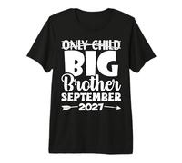 Mens Only Child Expires Promoted to Big Brother September 2027 Premium T-Shirt