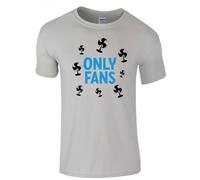 Men's Only Fans Tshirt|Funny Novelty Comical Adult Sexy Model Social Media Fan Site Rude Crude Naughty Unisex t-Shirt| Regular Fit 100% Cotton tee Shirt for UK Men/Women Grey