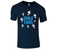 Men's Only Fans Tshirt|Funny Novelty Comical Adult Sexy Model Social Media Fan Site Rude Crude Naughty Unisex t-Shirt| Regular Fit 100% Cotton tee Shirt for UK Men/Women Navy