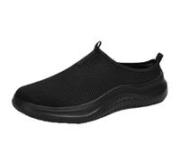 Mens Open Back Sneakers,Mesh Slip On Mule Shoes Breathable,Men's Backless Sneakers Casual Mules,Mesh,Lightweight,Non Slip,Soft,for Daily Outing,Walking,Shopping Black B