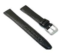 Men's Open Ended Leather Watch Strap/Band for Vintage Watches 20mm wide Black S