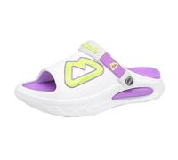 Mens Open Toe Sport Slides Wide Fit Thick Platform Rubber Sole Sandals Breathable Arch Support Shoes Men Summer Outdoor Beach Holiday Non Slip Comfortable Footwear (White, 6)