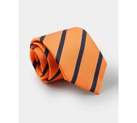 Men's Orange Stripe Silk Tie - Savile Row Company