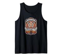 Mens Ordained to Fight Fires Firefighter Ministry Faith Tank Top