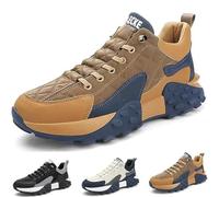 Men's Orthopedic Comfort Sneaker 2024, Mens Slip-On Orthopedic Shoes 2024, Softsfeel Men's Relieve Foot Pain Perfect Walking Shoes (Color : Brown, Size : 46)