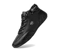 Men's Orthopedic Comfort Sneaker Casual Trainers Fashion Wide Fit Trainers Waterproof Walking Sneakers Lawn Bowls Shoes Comfortable Shoes Arch Support & Perfect for Casual Wear Black
