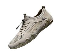 Men's Orthopedic Comfort Sneaker Lightweight Sneakers Soft Sole Shoes Cushioned Footbed Trainers Sturdy Grip Trainers Waterproof Walking Sneakers for Walking Rock Climbing Trail Running Khaki