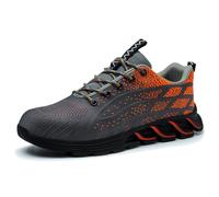 Men's Orthopedic Comfort Sneaker Summer Sneakers Waterproof Walking Sneakers Fashion Wide Fit Shoes Non Slip Breathable Trainers Summer Shoes Arch Support & Perfect for Casual Wear Orange