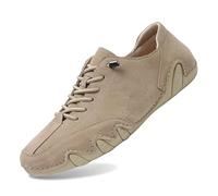 Men's Orthopedic Comfort Sneaker Waterproof Walking Shoes Non Slip Breathable Sneakers Minimalist Trainers Cushioned Footbed Shoes Sturdy Grip Trainers for Travel, Walking Khaki