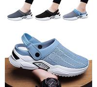 UGIF Mens Orthopedic Hollow-Out Summer Sandals, Breathable Mesh Net Sandals, Non-Slip Lightweight Comfortable Slippers, Summer Casual On Home Shoes Indoor Outdoor Mules, for Beach