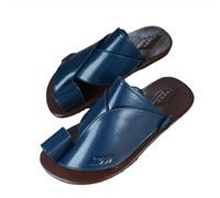 Mens Orthopedic Sandals, Men's Outdoor Beach Slip on Non-Slip Orthopedic Bunion Sandals, Casual Comfortable Clip-Toe Toe Corrector Flip Flops, for Big Toes Bent Toes and Pain Relief(Blue,6 UK)