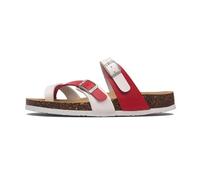 Mens Orthopedic Sandals, Summer Color Block Breathable Flat Slip on Bunion Corrector Sandals, Clip Toe Orthotic Flip Flops with Adjustable Metal Buckle Strap, for Plantar, Arch of Foot(C,8.5 UK)