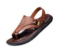Mens Orthopedic Sandals, Summer Open Toe Adjustable the Heel Strap Hiking Beach Sandals for Men, Bunion Corrector Non-slip Breathable Flat Shoes, for Outdoor Walking, Leisure, Party(Brown,7 UK)