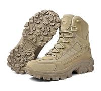 Mens Orthopedic Support Anti-Puncture Work Boots, Waterproof Outdoor Lightweight Tactical Boot, Combat Shoes for Hiking (Khaki,9.5)