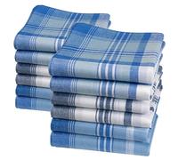 Men's Oscar Fabric Handkerchiefs - 100% Yarn-Dyed Cotton - 40x40 cm - Classic, Durable and Economical (12)