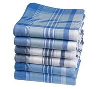 Men's Oscar Fabric Handkerchiefs - 100% Yarn-Dyed Cotton - 40x40 cm - Classic, Durable and Economical (6 Pieces)
