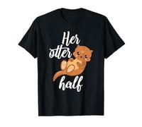 Mens Otter Shirt Her Otter Half Love Valentines Gift For Him T-Shirt