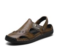 Men's Outdoor Causal Sandals Closed Toe Adjustable Sport Sandal Summer Beach Walking Slides Easy Steps from Sunrise to Sunset