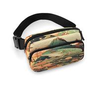 Men'S Outdoor Chest Bag, Frog on Mountain Printed Crossbody Chest Bag With Large Exterior Pocket And Side Mesh Pockets, Suitable For Men And Women Travel Hiking Casual Backpack, Frog on Mountain,