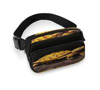 Men'S Outdoor Chest Bag, Turtle Ground Walking Printed Crossbody Chest Bag With Large Exterior Pocket And Side Mesh Pockets, Suitable For Men And Women Travel Hiking Casual Backpack, Turtle Ground