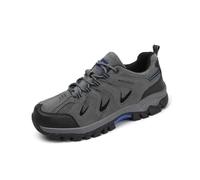 Mens Outdoor Hiking Shoes Lightweight Breathable Sneakers Non-Slip Comfortable Low Top Work Shoes All Seasons Grey 8.5 UK