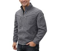 Men'S Outdoor Jackets - Lightweight Windproof Casual Jacket With Multiple Pockets For Outdoor Travel Daily Use Men's Breathable Stand Collar Zip Front Spring Summer Autumn