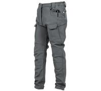 Men's Outdoor Military Style Ski Trousers Fleece Lined Tactical Water-Resistant Trousers Multi Pockets Cargo Work Pants,Grey,L