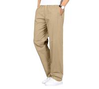 Men's Outdoor Scratch-Resistant Tactical Pants Cargo Trousers for Men UK Scruffs Work Casual Solid Color Multi Pockets Combat Mens Black Utility (Khaki, L)