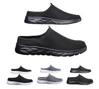 Mens Outdoor Slip On Garden Shoes,Mesh Slip On Shoes Men | Breathable Mesh Beach Summer Backless Mules For Outdoor Hiking Walking Flat Bottom Casual Slippers Quick Drying Shoes Foe Men
