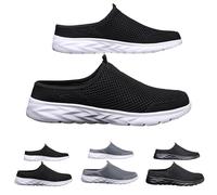 Mens Outdoor Slip On Garden Shoes,Mesh Slip On Shoes Men | Breathable Mesh Beach Summer Backless Mules For Outdoor Hiking Walking Flat Bottom Casual Slippers Quick Drying Shoes Foe Men