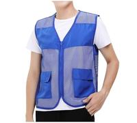 Men's Outdoor Vest Quick Dry Cargo Vest Jacket Mesh Waistcoat Breathable Zip Gilet Jacket Sleeveless V Neck Sports Work Jackets with Pockets Outerwear Safari Hiking Fishing Photography Vests Gilet
