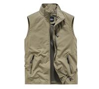 Men's Outdoor Vest Quick Drying Travel Outwear Gilet Sleeveless Waistcoat Photography Hiking Lightweight Jacket with Multi-pocket Thin Windbreaker Sports Work Vests Cargo Camping Coat