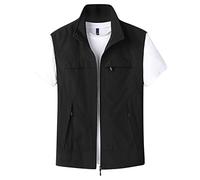 Men's Outdoor Vest Quick Drying Travel Outwear Gilet Sleeveless Waistcoat Photography Hiking Lightweight Jacket with Multi-pocket Thin Windbreaker Sports Work Vests Cargo Camping Coat