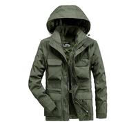 Men's Outdoor Waterproof Jackets with Hood Lightweight Hooded Raincoat for Men Plain Multi Pocket Windbreaker Showerproof Shell Jacket Outdoors Camping Hiking Coats Large