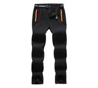Men's Outdoor Waterproof Windproof Pants Fleece Regular Fit Cargo Work Trousers Snow Ski Hiking Pants Lightweight Straight Leg Trouser Stretch Mountaineering Pant Tracksuit Bottoms Zip Pockets XXXXXL